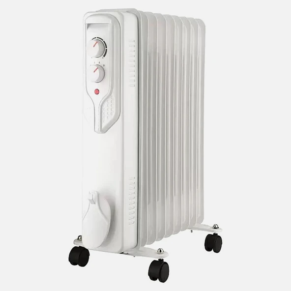 Voltomat Termostatlı 2000 W 9 Dilim Yağlı Radyatör Beyaz ürün görseli 1