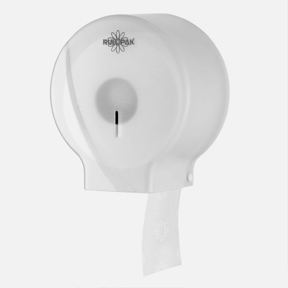 Rulopak Modern Mini Jumbo Tuvalet Kağıdı Dispenseri Beyaz (4'li Paket) ürün görseli 1