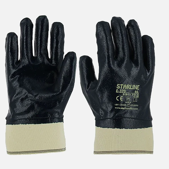 Starline Nitril Eldiven - Mavi E-370 9/L (4'li Paket) ürün görseli 1