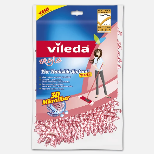 Vileda Style Mikrofiber Yer Temizlik Sistemi - Yedek (4'li Paket) ürün görseli 1