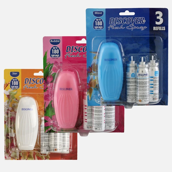 Discover Maxi Set Kokulu 3'lü Yedek Sprey (6'li Paket) ürün görseli 1