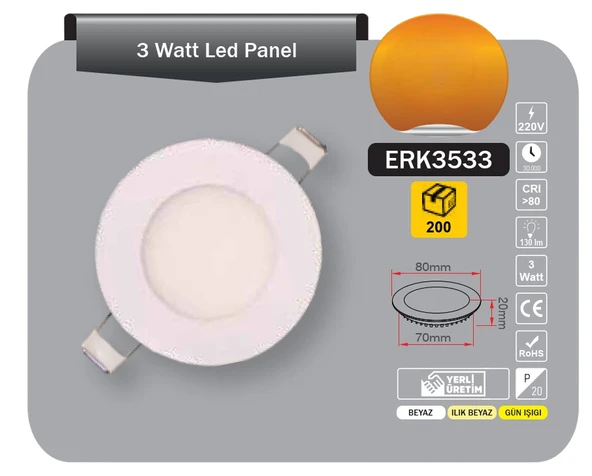 Tek-İş 10 W Günışığı Beyaz Kasa Tekli Sıva Altı Gömme Led Spot (4'li Paket) ürün görseli 1