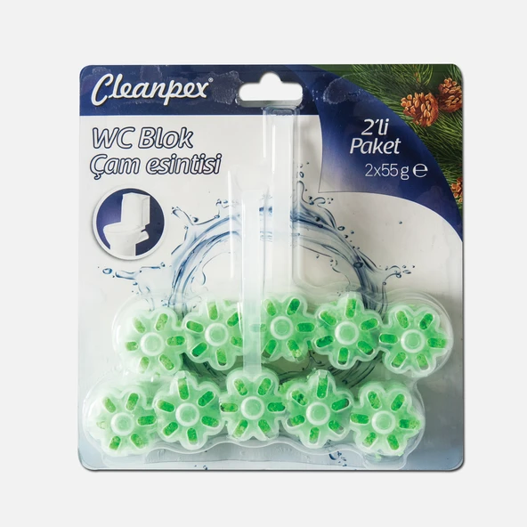 Cleanpex Wc Blok Temizleyici Çam Esintisi (6'li Paket) ürün görseli 1