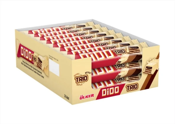 Ülker Dido Trio Beyaz Çikolatalı Gofret 36,5 g 24'lü (6'li Paket) ürün görseli 1
