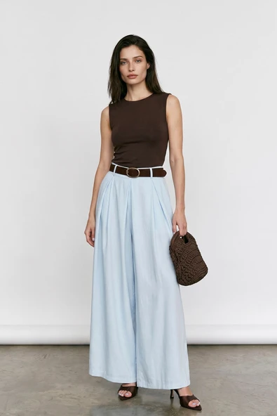 51354 FASTPERRY KEMERLİ ETEKLİ PANTOLON ürün görseli 1