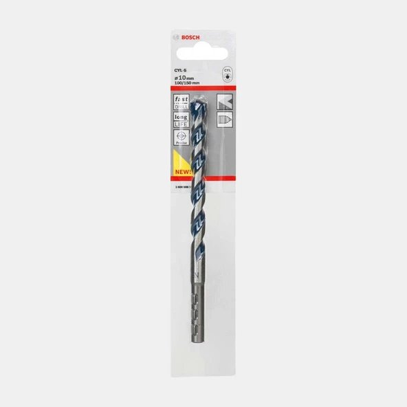 Bosch Beton Matkap Ucu 10x10x150 mm  Blue Granite Turbo (4'li Paket) ürün görseli 1