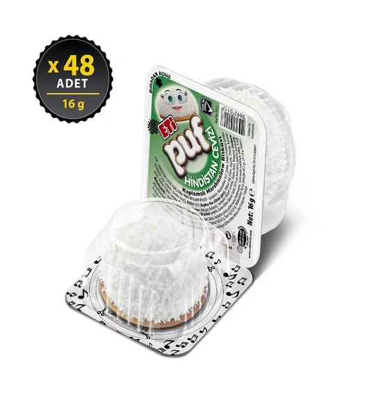 Eti Puf Hindistan Cevizli 16 g 48'li (5'li Paket) ürün görseli 1
