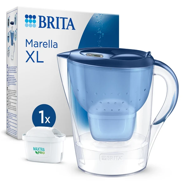 BRITA Marella XL Filtreli Su Arıtma Sürahisi - Mavi ürün görseli 1