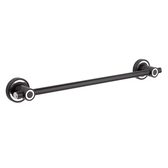 Kare Sevılla Uzun Havluluk 45 cm Siyah Mat/Krom ürün görseli 1