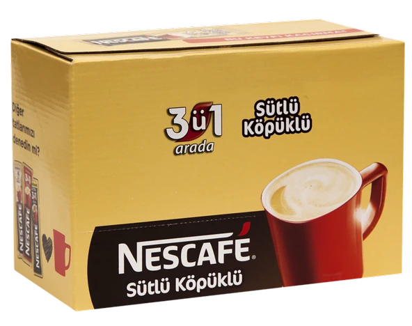 Nescafe 3ü1 Arada Sütlü Köpüklü 56x17,4 g (4'li Paket) ürün görseli 1