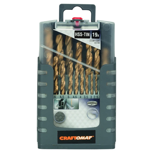 Craftomat HSS-TinMetal Matkap Ucu Set1-10 mm ürün görseli 1