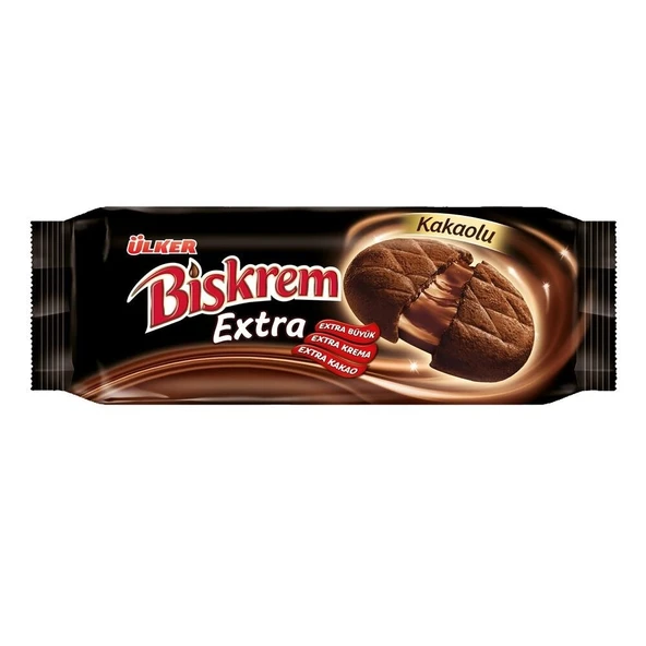 Ülker Biskrem Extra Kakao Kremalı 184 g 12'li (3'li Paket) ürün görseli 1
