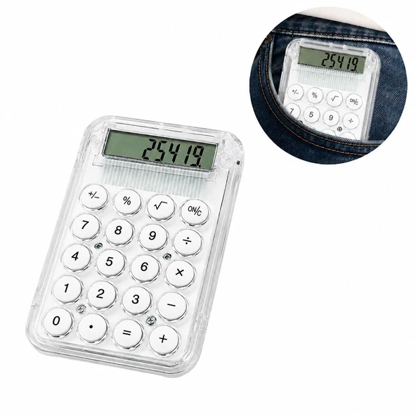 Powermaster PM-25419 Beyaz Mini Hesap Makinesi ürün görseli 1