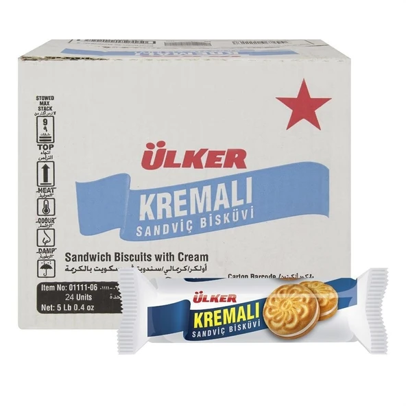 Ülker Kremalı Sandviç Bisküvi 61 g 24'lü (4'li Paket) ürün görseli 1