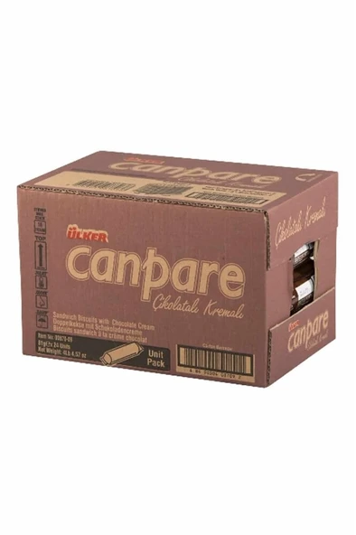 Ülker Canpare Çikolata Kremalı Bisk 81 g 24'lü (3'li Paket) ürün görseli 1