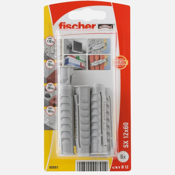Fischer SX 12/60 Genleşen Dübel (8'li Paket) ürün görseli 1