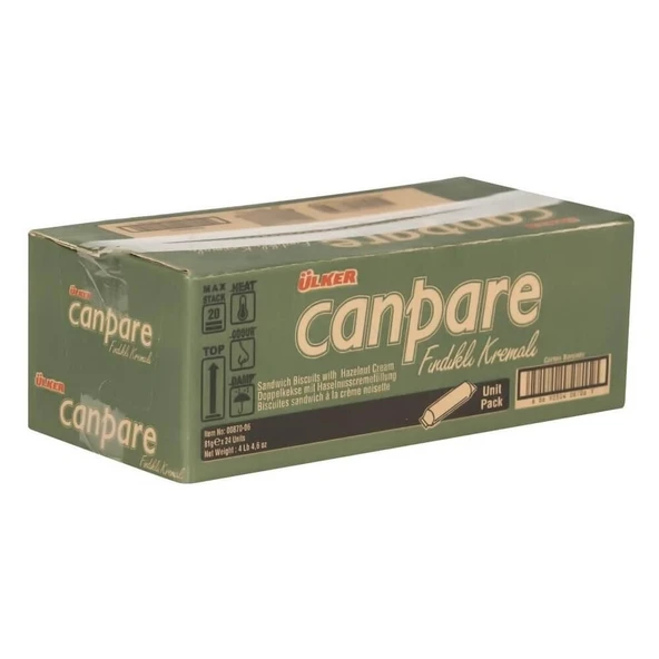 Ülker Canpare Fındık Kremalı Bisküv 81 g 24'lü (4'li Paket) ürün görseli 1