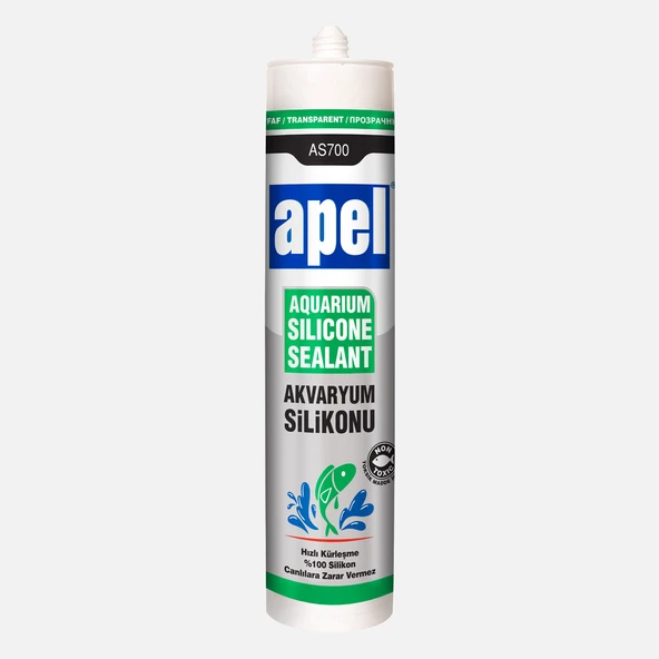 Apel 310 ml Akvaryum Silikonu Şeffaf As700 Apel (4'li Paket) ürün görseli 1