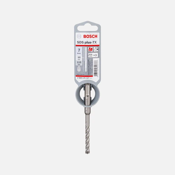 Bosch SDS-Plus-7x 7x115 mm Matkap Ucu (3'li Paket) ürün görseli 1