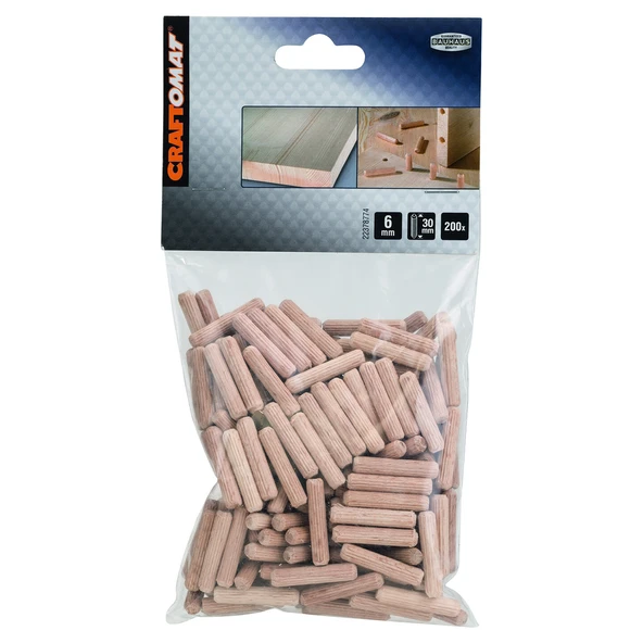 Craftomat Dübel 6x30 mm (200 adet) (6'li Paket) ürün görseli 1