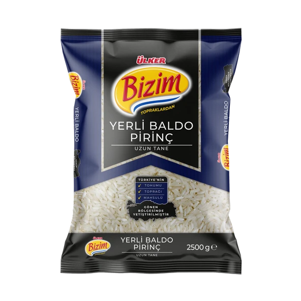 Ülker Bizim Yerli Baldo Pirinç 2,5 kg (3'li Paket) ürün görseli 1