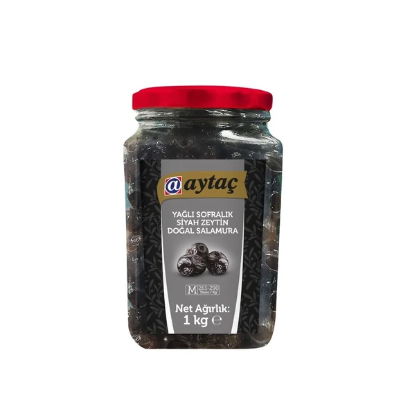 Aytaç Yağlı Siyah Zeytin C M (261-290) 1Kg (3'li Paket) ürün görseli 1