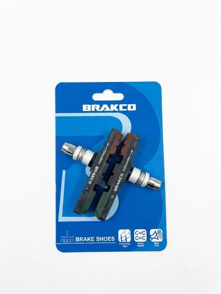 V BRAKE FREN PABUCU - ASİMETRİK - 3 RENKLİ [72 MM] BRAKCO  TAIWAN ürün görseli 1