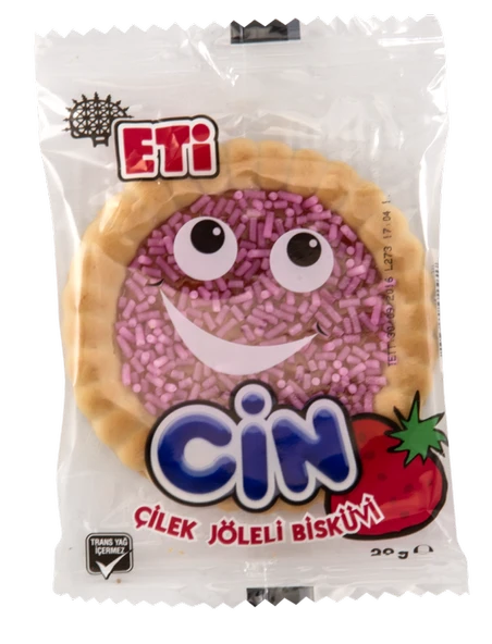 Eti Cin Tekli Çilekli 25 G (4'li Paket) ürün görseli 1