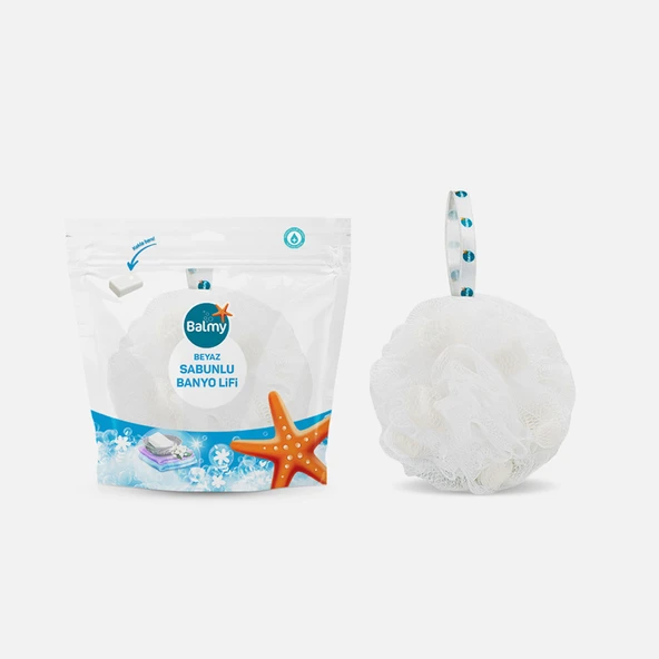 Balmy Beyaz Sabunlu Banyo Lifi (4'li Paket) ürün görseli 1
