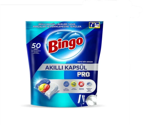 Bingo Akıllı Bulaşık Kapsülü Pro 50'li (4'li Paket) ürün görseli 1