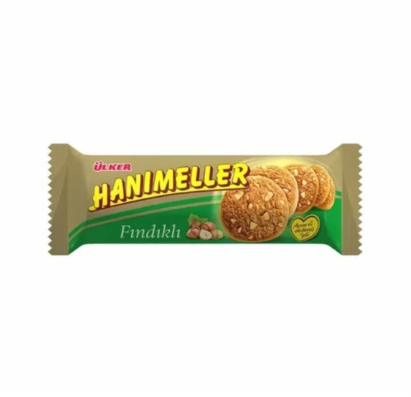 Ülker Hanımeller Fındıklı Bisküvi 82 g 18'li (5'li Paket) ürün görseli 1