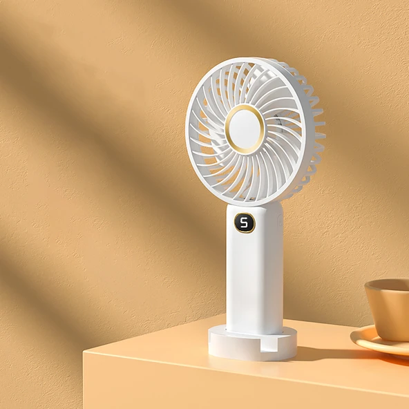 Dlc Beyaz 20 cm Usb Şarjlı Masaüstü Vantilatör ürün görseli 1