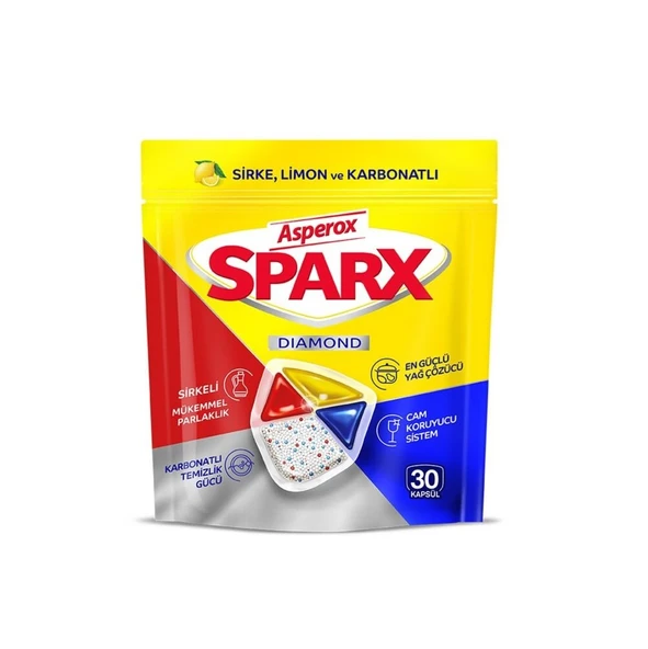 Asperox Sparx Bulaşık Makinesi Tableti 30'lu (4'li Paket) ürün görseli 1