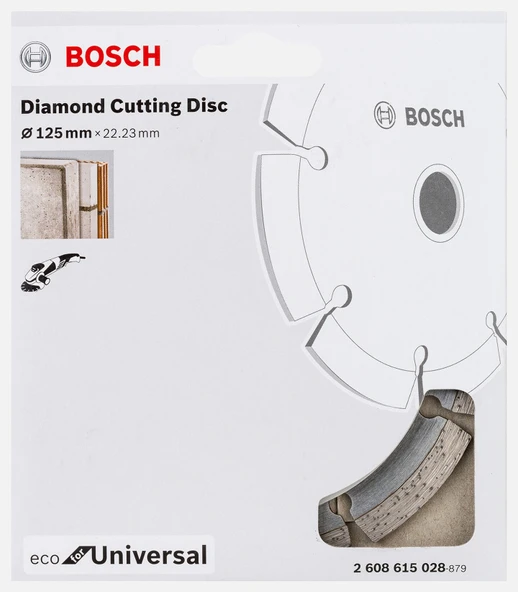Bosch Ekonomik Seri Genel Yapı Malzemeleri İçin Elmas Kesme Diski 125 mm (3'li Paket) ürün görseli 1
