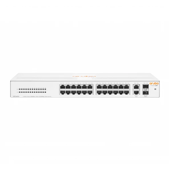 HP Aruba Instant On, R8R50A, 1430-24G, 24Port, GigaBit, 2 Port GigaBit SFP, Yönetilemez,Masaüstü Switch ürün görseli 1