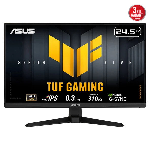 ASUS TUF GAMING VG259QMR5A 24,5" 0.3ms, 310Hz, Full HD, DP, 2xHDMI, Hoparlör, Fast IPS LED, ELMB Sync Premium, GAMING Monitör ürün görseli 1