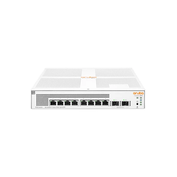 HP Aruba Instant On, JL681A, 1930-8G, 8Port, GigaBit, PoE 124W, 2 Port Gigabit SFP, Yönetilebilir, Rack Mount Switch ürün görseli 1