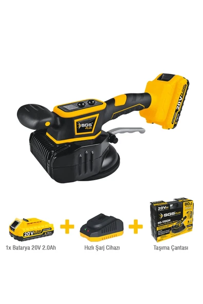 SGS5416 AKÜLÜ SERAMİK GRANİT TİTREŞİMLİ TOKMAK VANTUZ 80 KG 20V 1*2.0 Ah ürün görseli 1