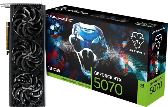 GAINWARD RTX5070 PYTHON III 12GB GDDR7 192BIT EKRAN KARTI ürün görseli 1