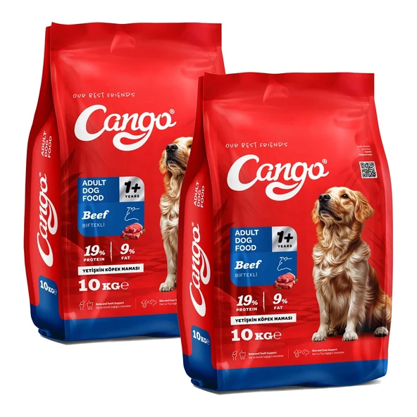 Cango Yetişkin Köpek Maması Etli Biftekli 10 Kg 2 li (20 kg) ürün görseli 1