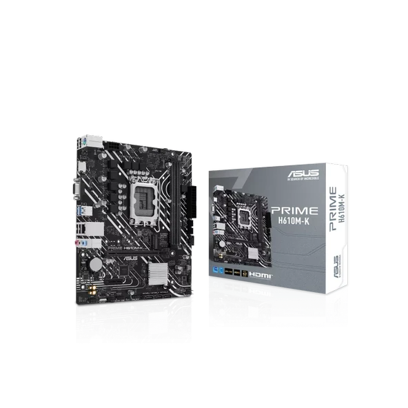 ASUS PRIME H610M-K, 2xDDR5, M.2, D-SUB, HDMI, 12-13.14.Nesil, LGA1700 Soket, Anakart ürün görseli 1