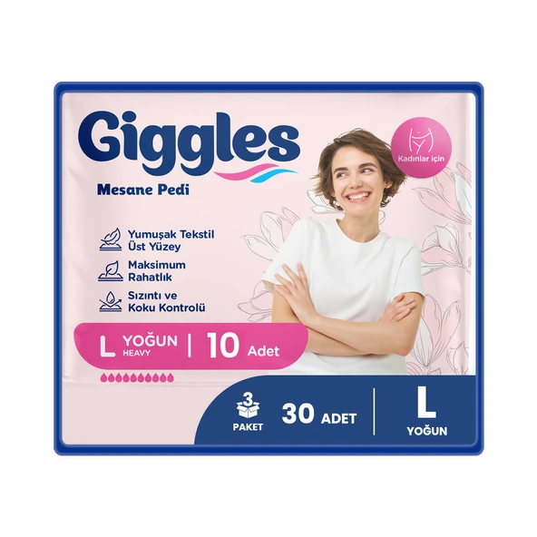 Giggles Kadın Mesane Pedi L-Large Beden 30 Adet ürün görseli 1