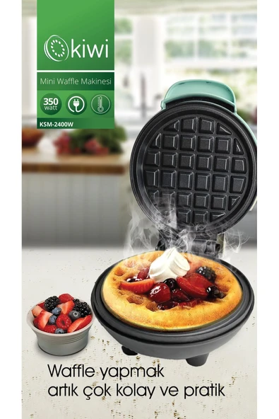 Kiwi Ksm-2400W Yapışmaz Plakalı Mini Waffle Makinesi ürün görseli 1