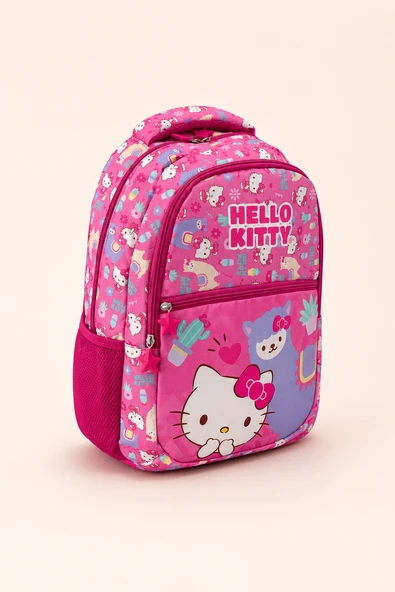 Hello Kitty Lisanslı Kız Çocuk İlkokul Okul Sırt Çantası Çok Bölmeli Dayanıklı Günlük Kullanım Pembe ürün görseli 1