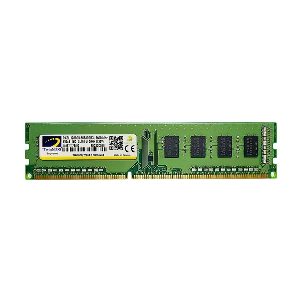 TwinMOS MDD3L8GB1600D, 8GB, DDR3, 1600MHz, 1.35V Desktop Ram ürün görseli 1