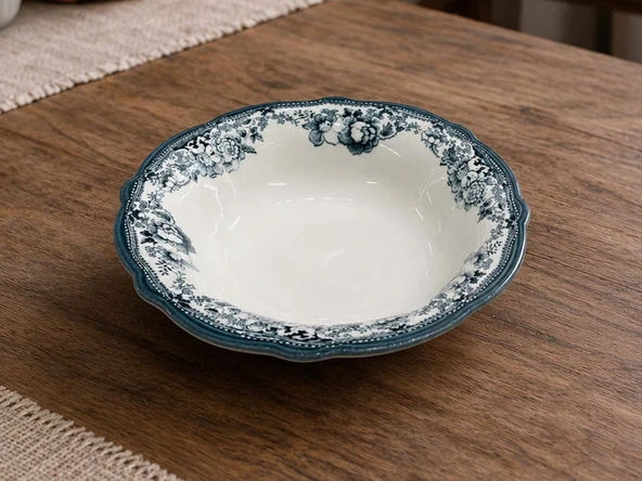 Porser Porselen Velour Antrasit Fulya Bowl Kase 26cm Tekli ürün görseli 1