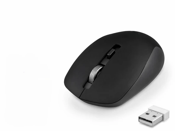 Plus Sessiz Kablosuz Mouse 2.4 Ghz 1600 Dpı Siyah S1000 ürün görseli 1