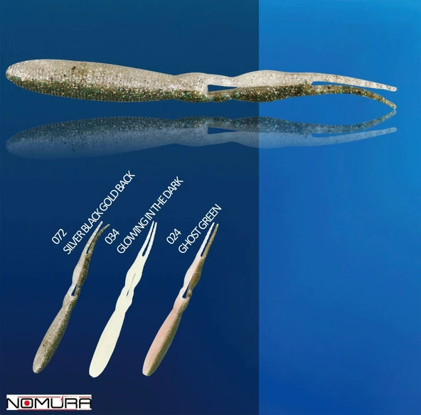 Nomura Double Taıl Worm 14cm 11.5g 6 Adet Sahte Balık  034 ürün görseli 1