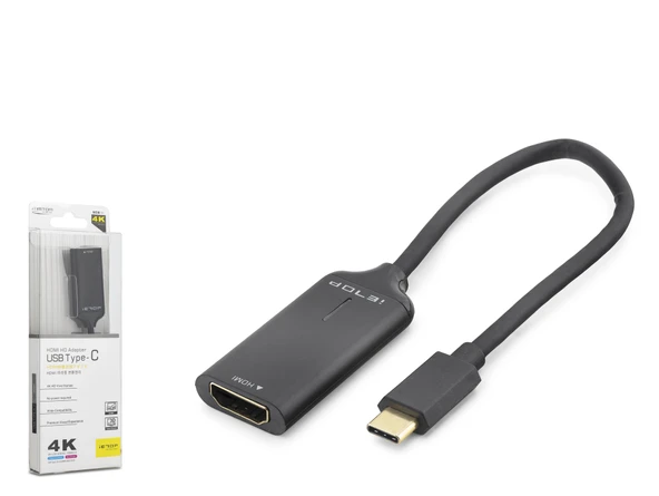 Type-c To Hdmı Görüntü Dönüştürücü 4K 30Hz 20 Cm Siyah HDX7898 ürün görseli 1