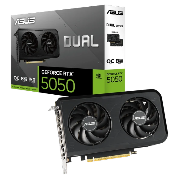 ASUS DUAL-RTX5050-O8G, 8Gb, 128Bit, GDDR6, 1xHDMI, 3xDP GAMING Ekran Kartı ürün görseli 1